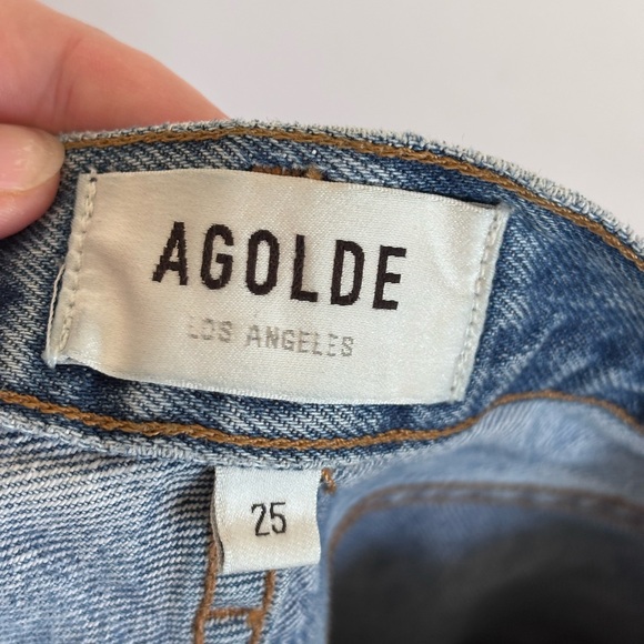 Agolde Riley high rise straight crop Jean size 25 - Picture 6 of 6